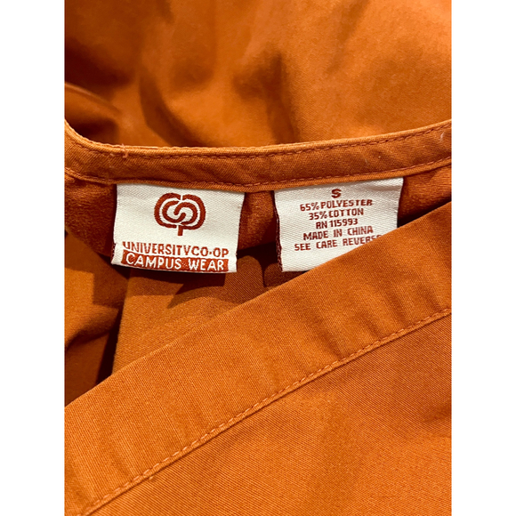 University of Texas Nursing Medical Scrub Top Size Small Burnt Orange Longhorns - Picture 8 of 9